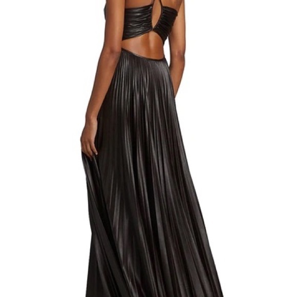 ALC Ariya Vegan Leather Brown Gown - Picture 5 of 10